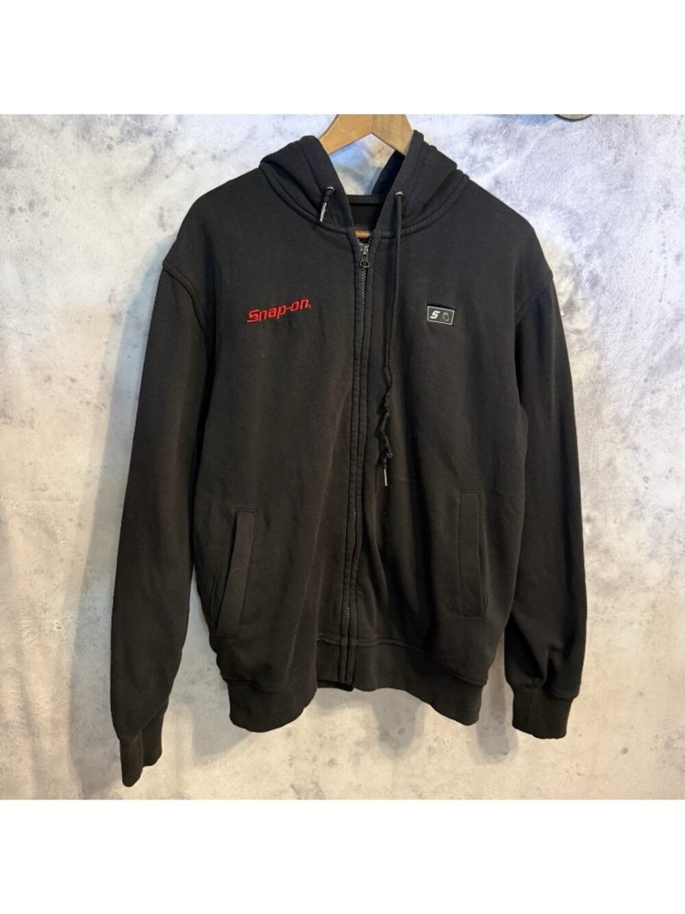 Snap On Hoodie Thermal Sweatshirt Mens Large L Full Zip Workwear Jacket